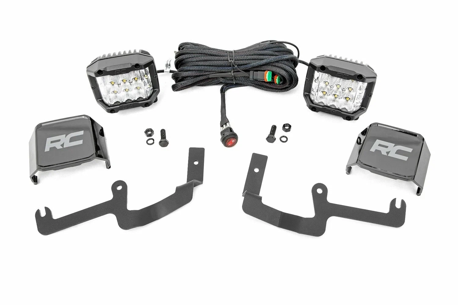 Fits Chevy Silverado 1500 (19-24) LED Light Kit Ditch Mount 3_ OSRAM Wide 70845
